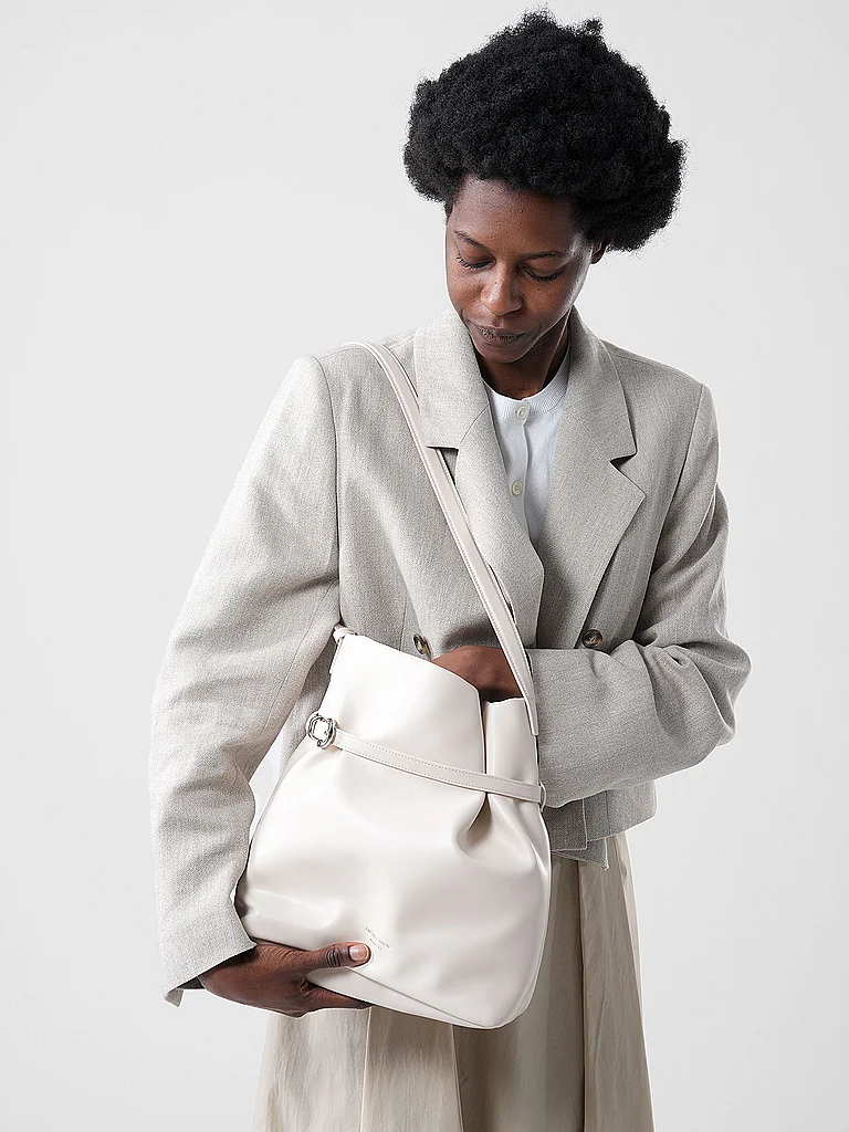 EMPORIO ARMANI Borsa in pelle - Shopper crema